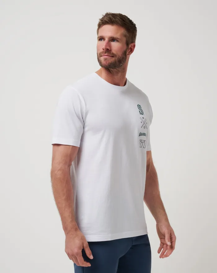 Men Tees TravisMathew SEATTLE MARINERS SUNSET SLAM 20 TEE White