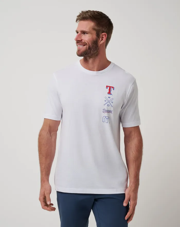 Men Tees TravisMathew TEXAS RANGERS SUNSET SLAM 20 TEE White