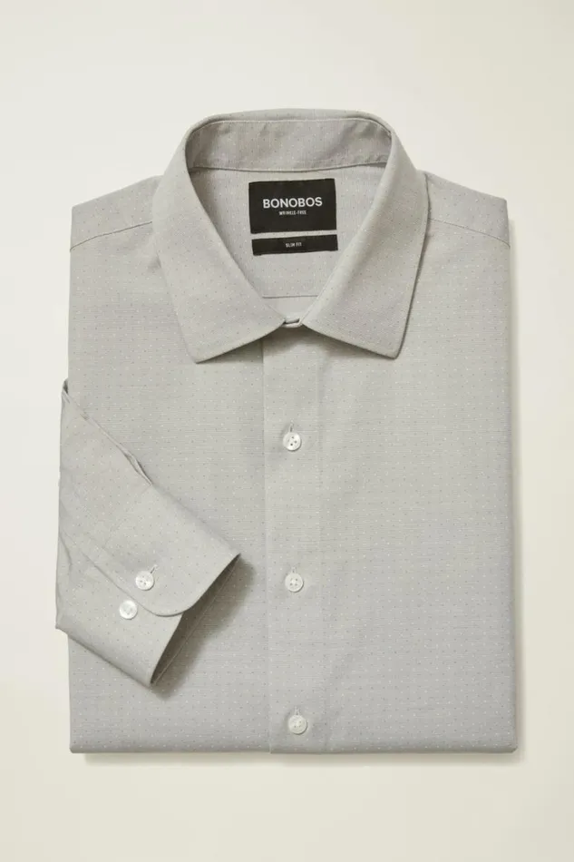 Men The Desk To Dinner Shirt Grey Multi Dot Bonobos Business Casual Shirts