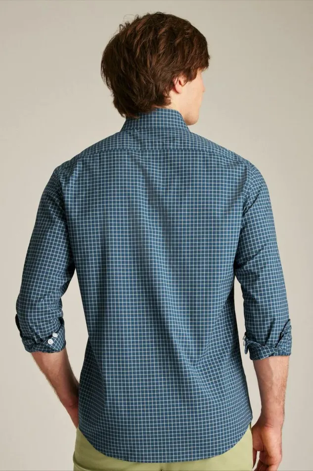 Men The Desk To Dinner Shirt Navy Pink Treemont Plaid Bonobos Business Casual Shirts