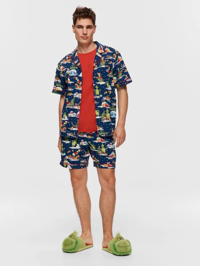Men The Grinch Short Sleeve Pj Set Multi Peter Alexander Sets