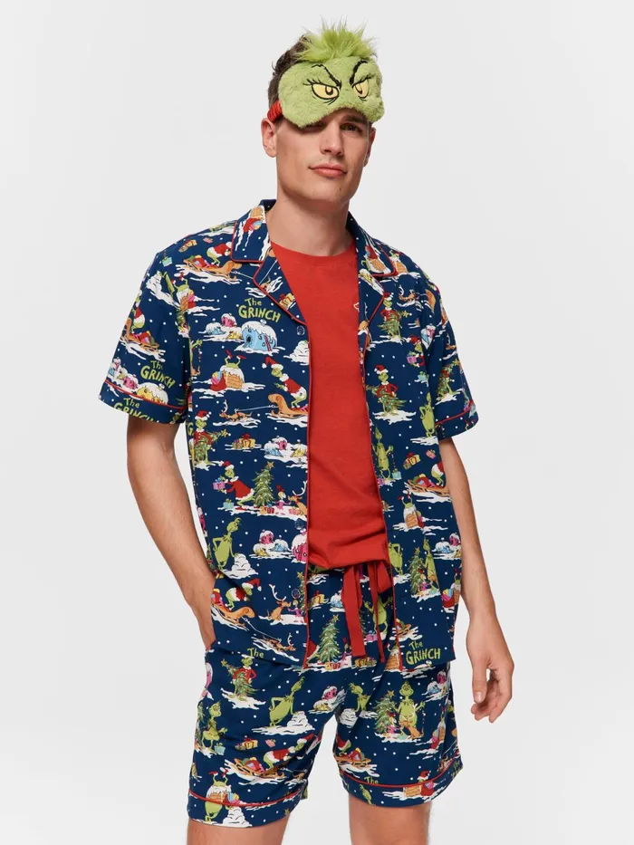 Men The Grinch Short Sleeve Pj Set Multi Peter Alexander Sets