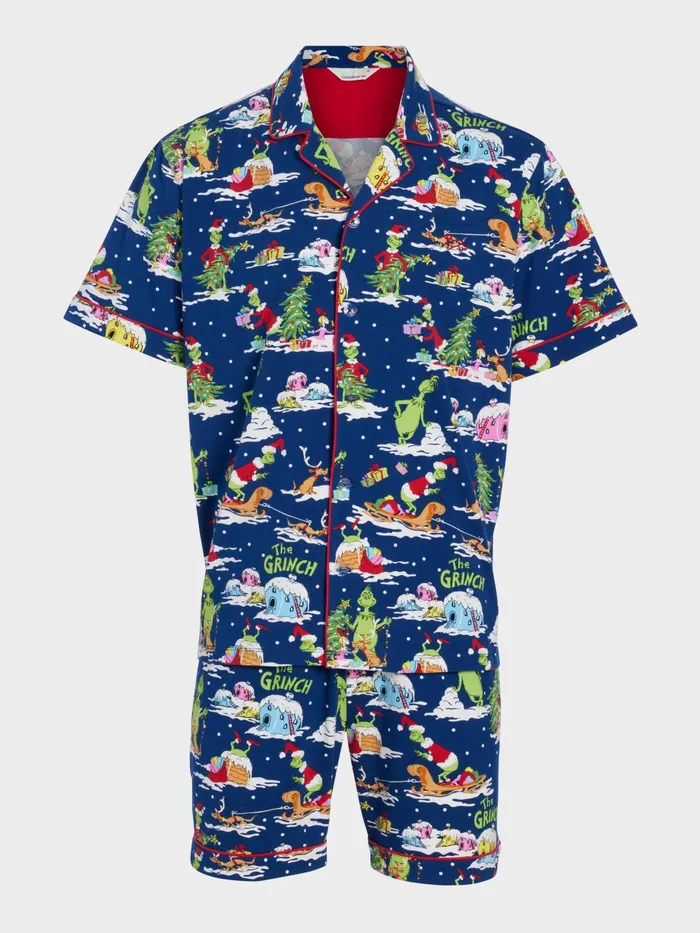 Men The Grinch Short Sleeve Pj Set Multi Peter Alexander Sets