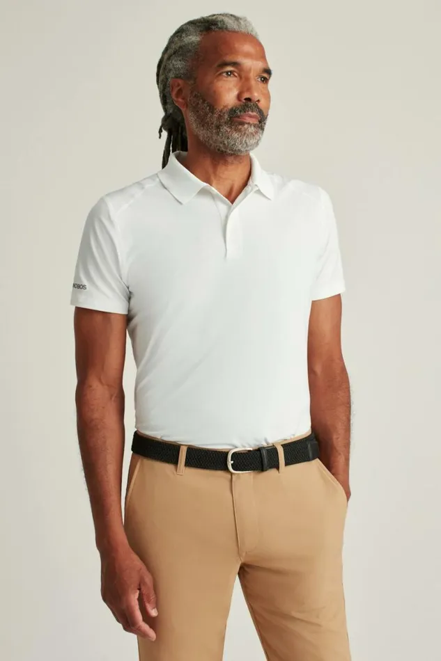 Men The MFlex Golf Polo White Bonobos Golf Polos and Tops