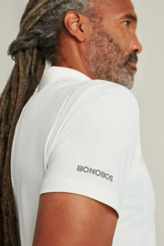 Men The MFlex Golf Polo White Bonobos Golf Polos and Tops