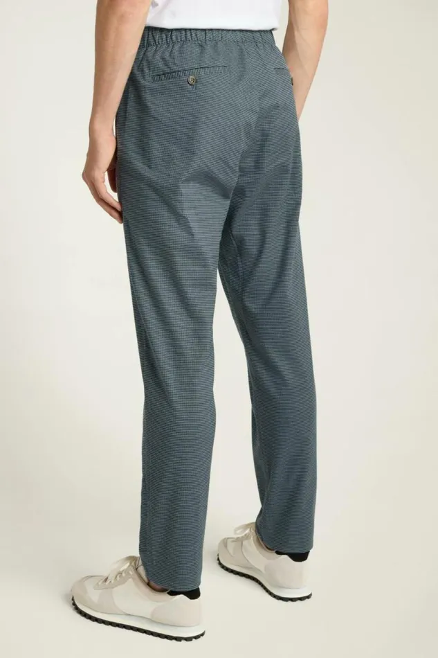 Men The Off Duty Pant Navy Blue Houndstooth Bonobos Seasonal Pants
