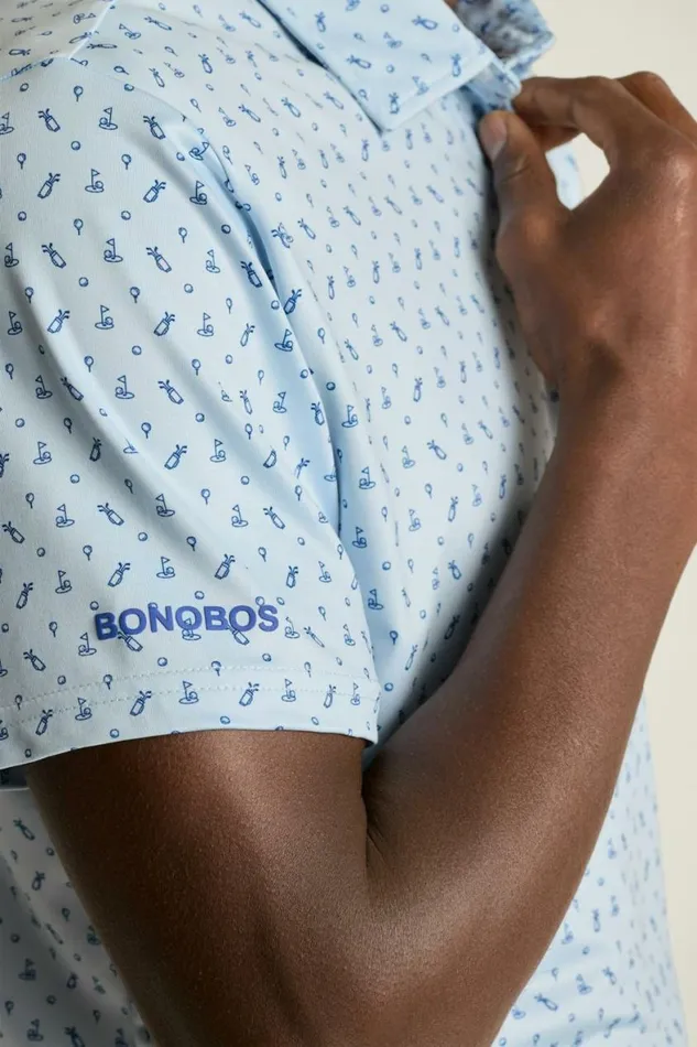 Men The Performance Golf Polo First Tee Blues Bonobos Polos