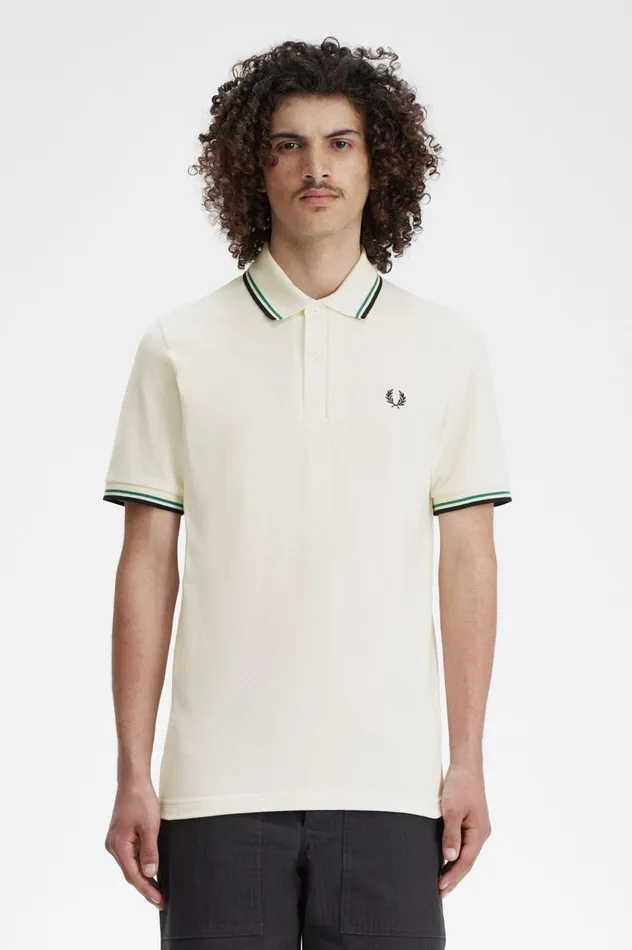 Men The ShirtM12 Light Ecrufred Perry Greenblack Fred Perry The Fred Perry Shirt
