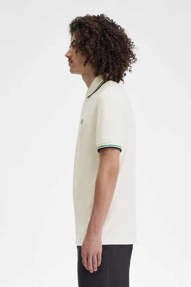 Men The ShirtM12 Light Ecrufred Perry Greenblack Fred Perry The Fred Perry Shirt
