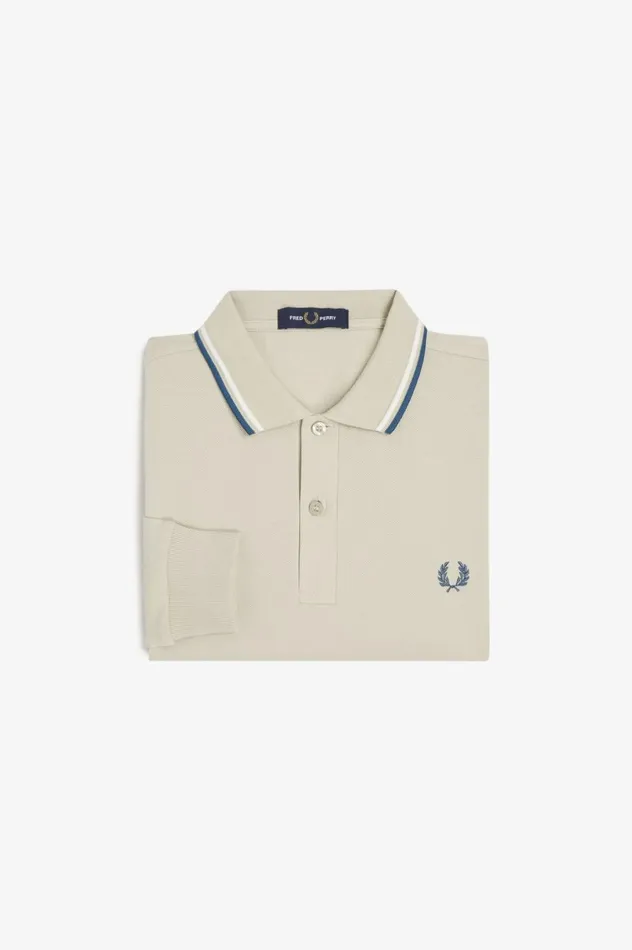 Men The ShirtM3636 Light Oystersnow Whitepetrol Blue Fred Perry The Fred Perry Shirt Men The ShirtM3636 Light Oystersnow Whitepetrol Blue Fred Perry The Fred Perry Shirt