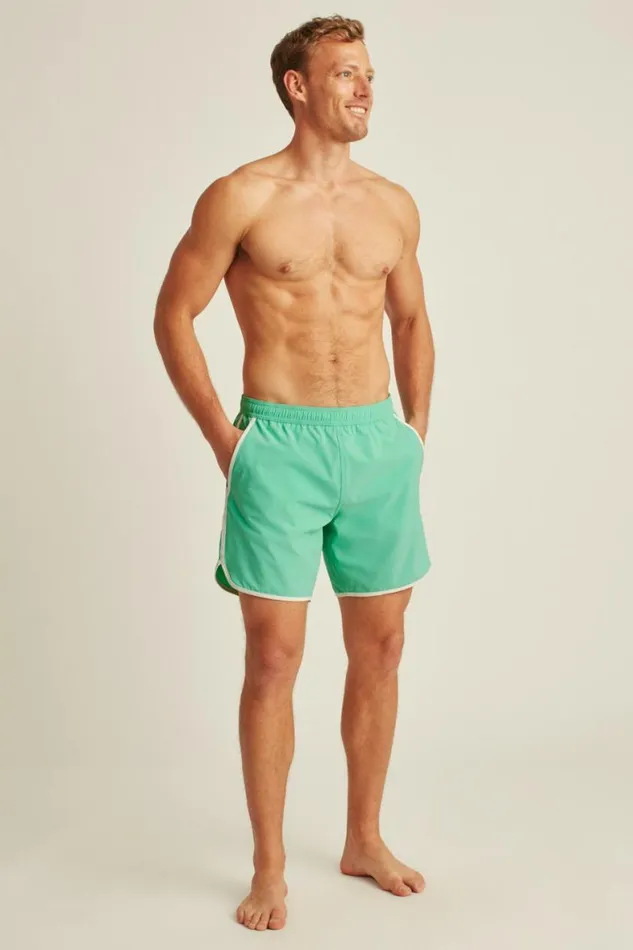 Men Throwback Swim Trunks Dusty Jade Green Bonobos Swim Trunks