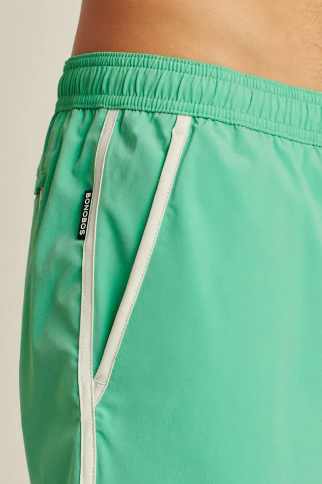 Men Throwback Swim Trunks Dusty Jade Green Bonobos Swim Trunks