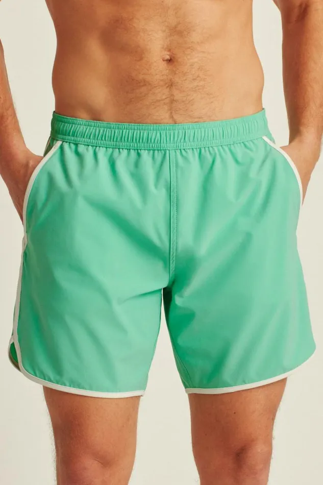 Men Throwback Swim Trunks Dusty Jade Green Bonobos Swim Trunks