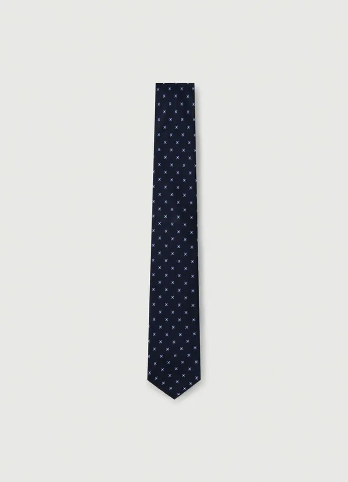 Men Ties and Pocket Squares Hackett London Floral Silk Tie Navyblue