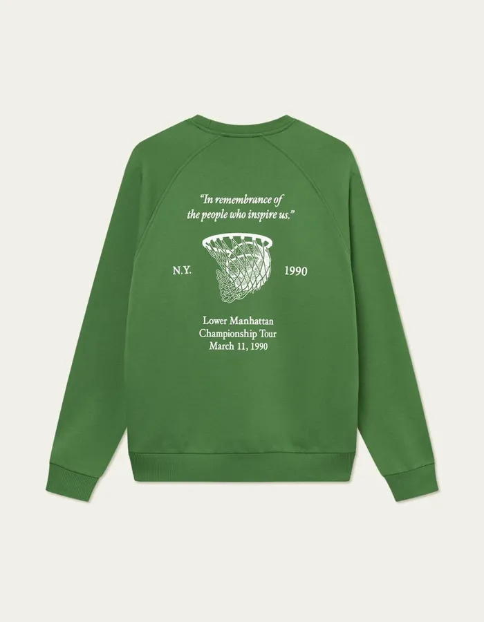 Men Tournament Sweatshirt 8211 Vintage GreenWhite Les Deux HoodiesSweatshirts