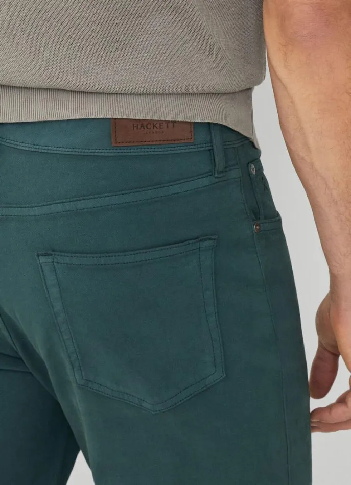 Men Trousers and Chinos Hackett London Regular Trinity Fit Trousers Bottle Green