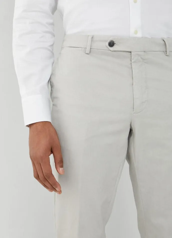 Men Trousers and Chinos Hackett London Slim Fit Kensington Chinos Cement