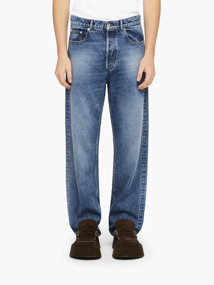 Men Trousers and Shorts JW Anderson STRAIGHT LEG DENIM JEANS Mid Blue Men Trousers and Shorts JW Anderson STRAIGHT LEG DENIM JEANS Mid Blue