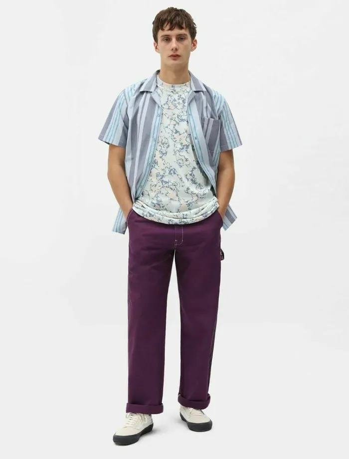 Men Trousers Dickies Wolverton Pant Purple
