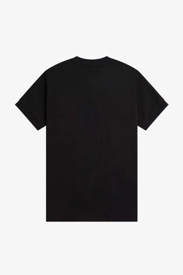 Men Twin Tipped Pocket TShirt Black Fred Perry TShirts