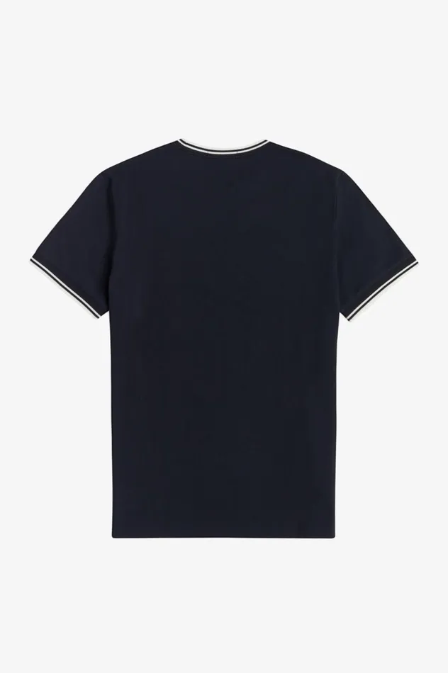 Men Twin Tipped TShirt Navy Fred Perry TShirts