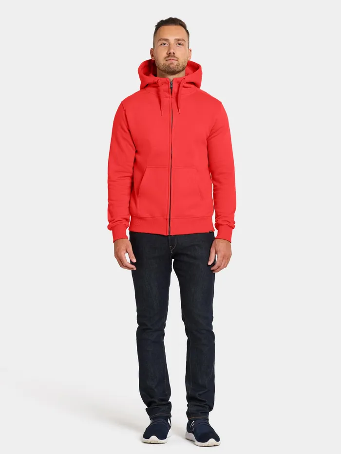 Men Ven FullZip Pomme Red Didriksons Hoodies and Sweatshirts