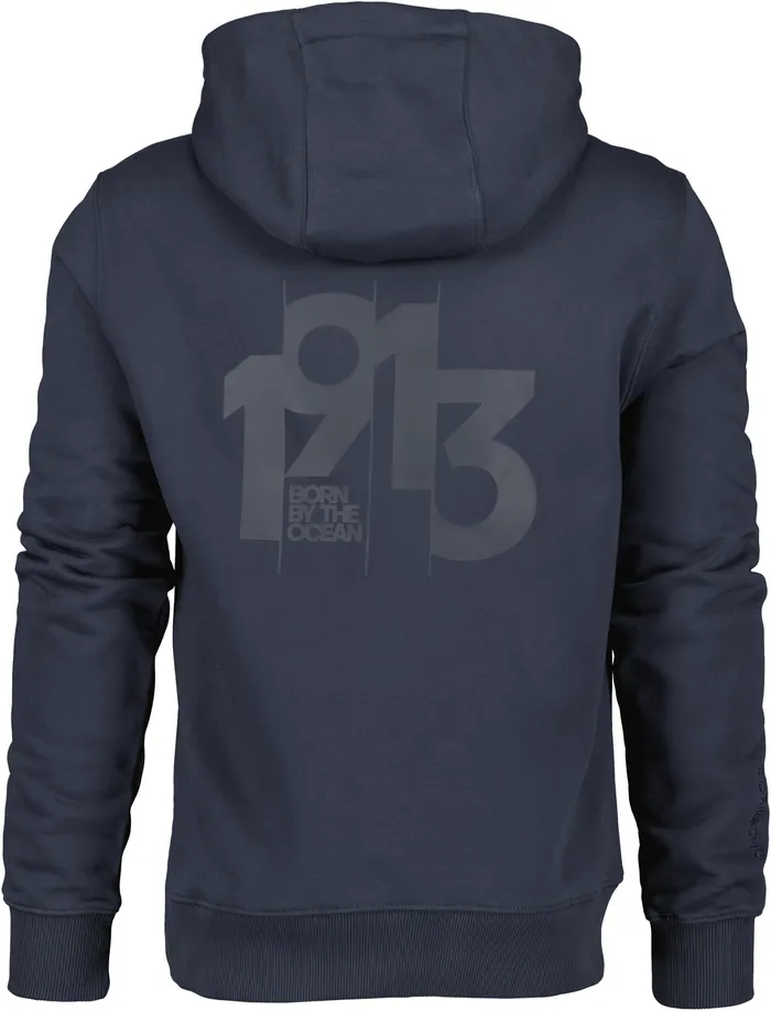 Men Ven Hoodie Navydark Print Didriksons Hoodies and Sweatshirts