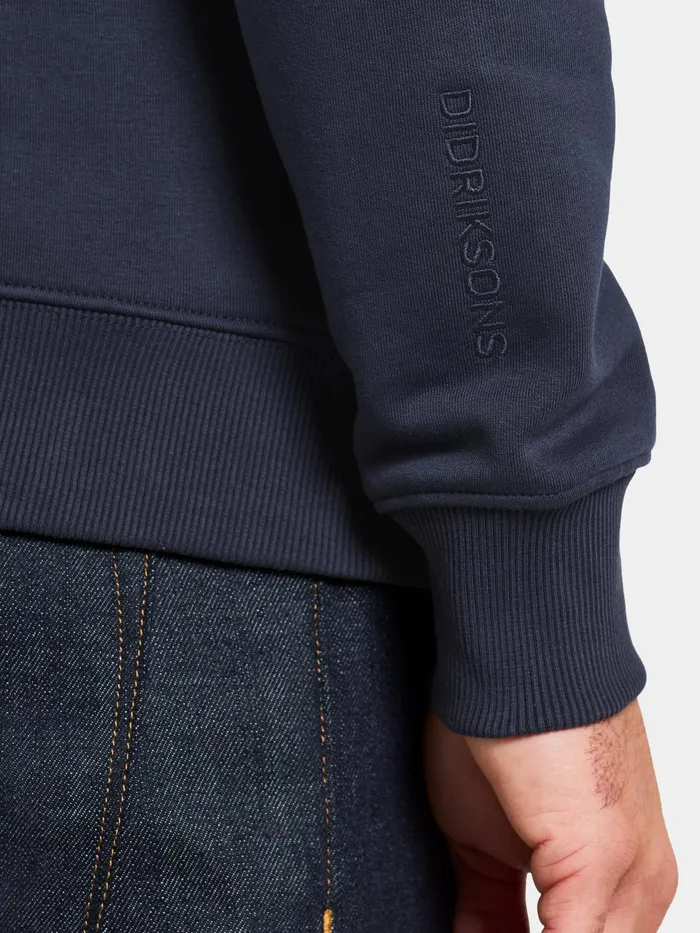 Men Ven Hoodie Navydark Print Didriksons Hoodies and Sweatshirts