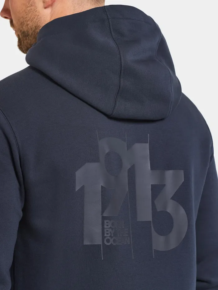 Men Ven Hoodie Navydark Print Didriksons Hoodies and Sweatshirts