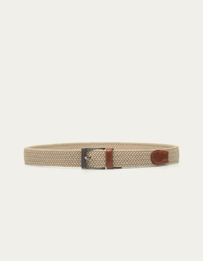 Men Walker Webbing Belt 8211 Light Brown Incense Les Deux Belts