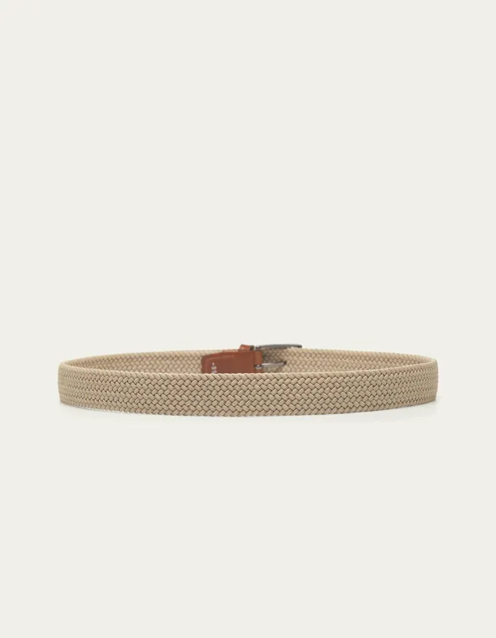 Men Walker Webbing Belt 8211 Light Brown Incense Les Deux Belts