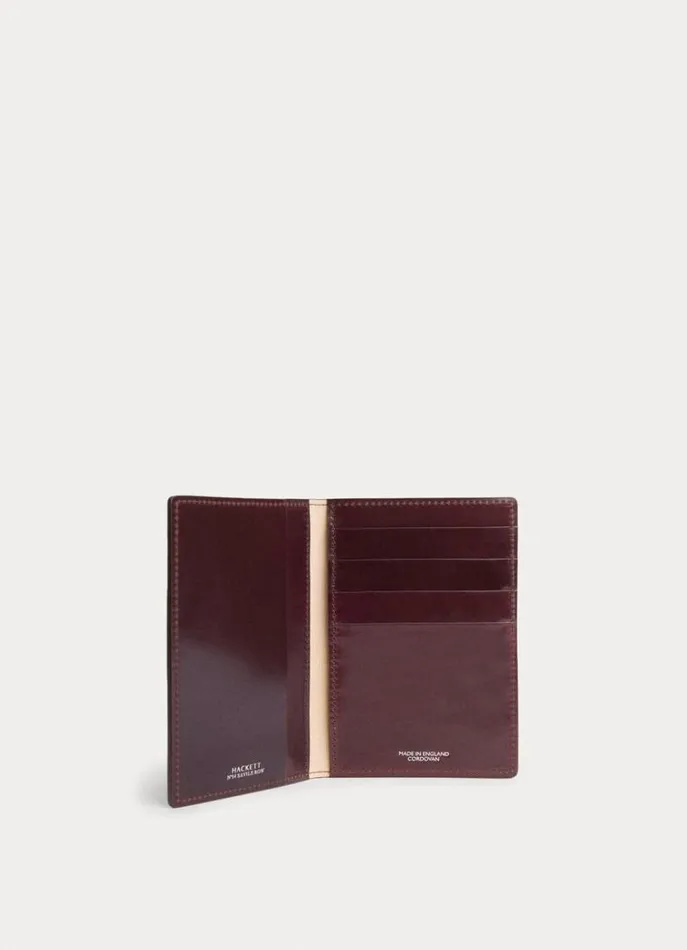 Men Wallets and Cardholders Hackett London Leather Tablet Case Oxblood Red