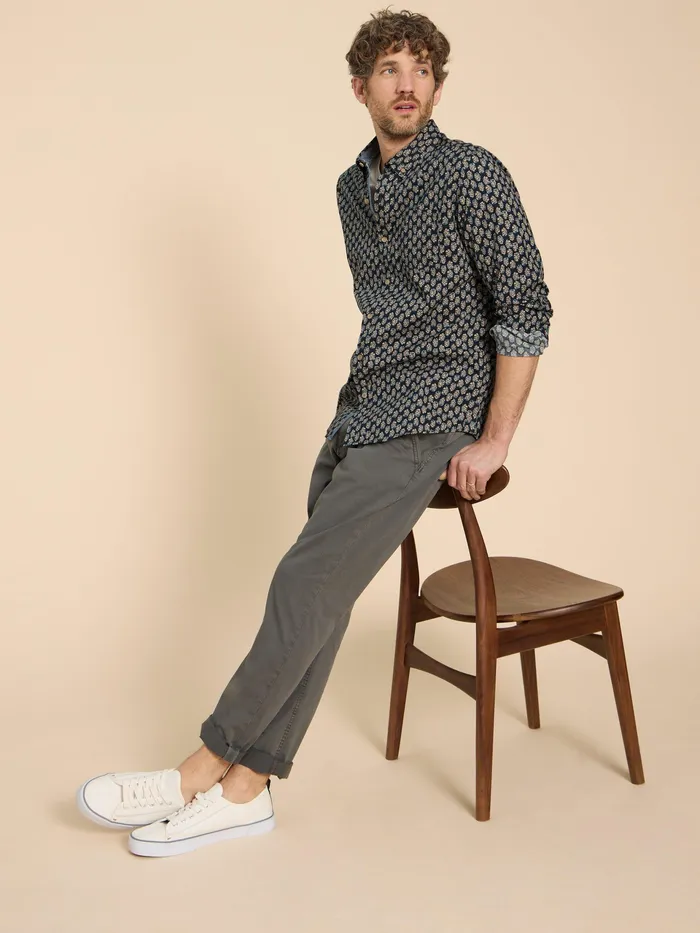 Men White Stuff Clothing Geo Floral Printed Shirt Men White Stuff Clothing Geo Floral Printed Shirt