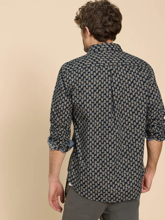 Men White Stuff Clothing Geo Floral Printed Shirt Men White Stuff Clothing Geo Floral Printed Shirt