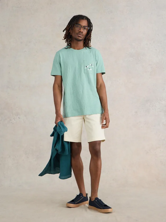 Men White Stuff Clothing Shark Pocket Graphic Tee