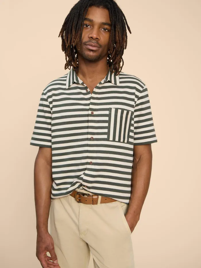 Men White Stuff Clothing Striped Jersey Shirt