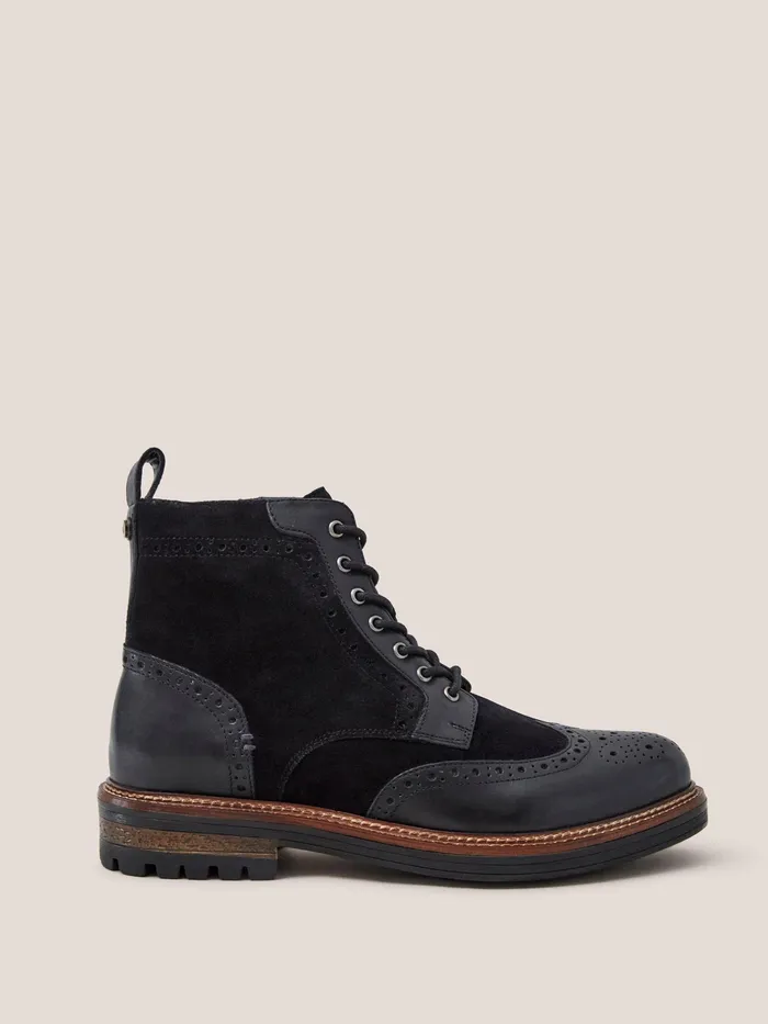 Men White Stuff Footwear Brogue Leather Lace Up Boot Men White Stuff Footwear Brogue Leather Lace Up Boot