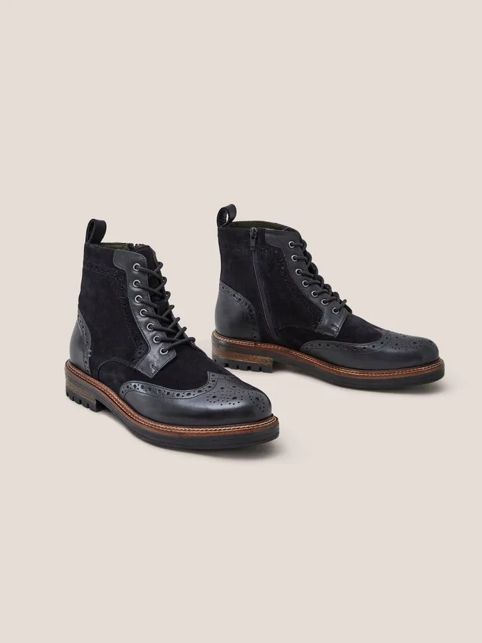 Men White Stuff Footwear Brogue Leather Lace Up Boot Men White Stuff Footwear Brogue Leather Lace Up Boot