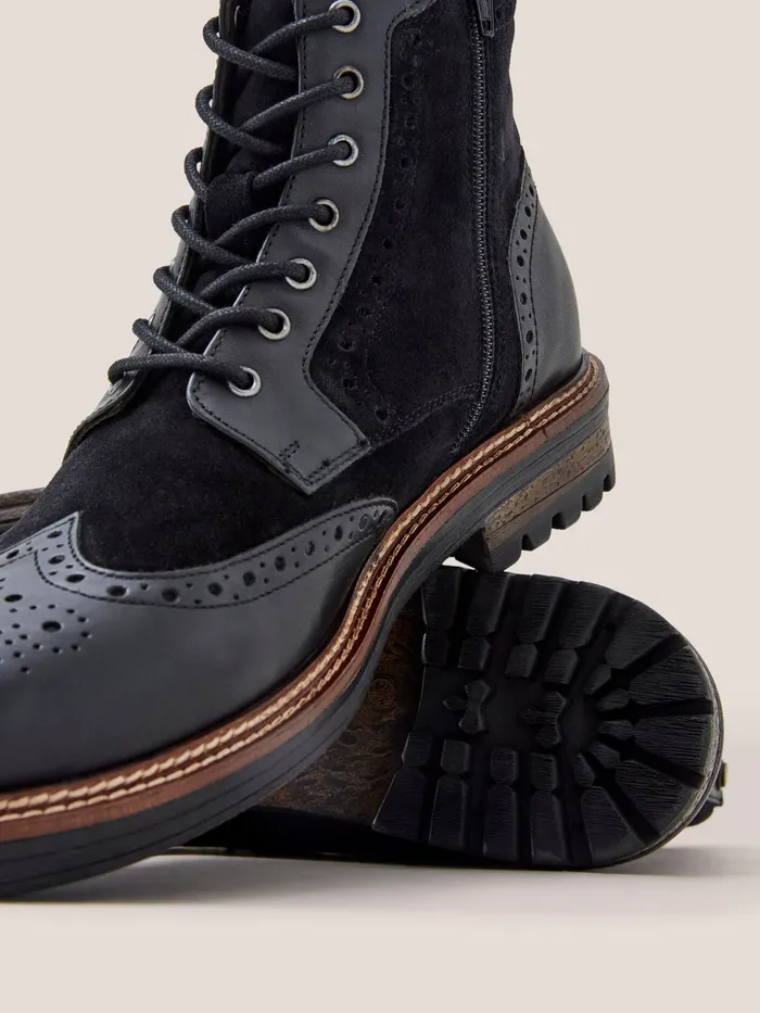 Men White Stuff Footwear Brogue Leather Lace Up Boot Men White Stuff Footwear Brogue Leather Lace Up Boot