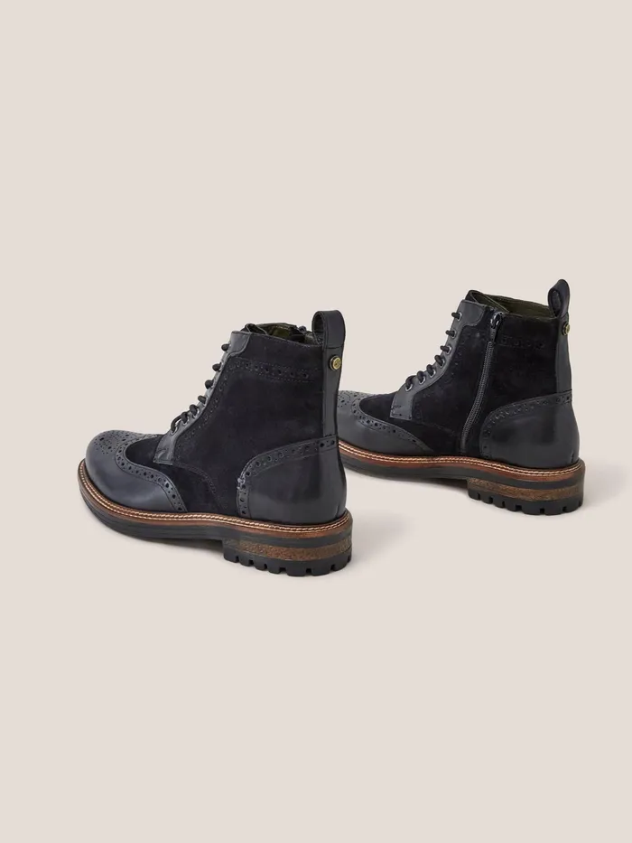 Men White Stuff Footwear Brogue Leather Lace Up Boot Men White Stuff Footwear Brogue Leather Lace Up Boot