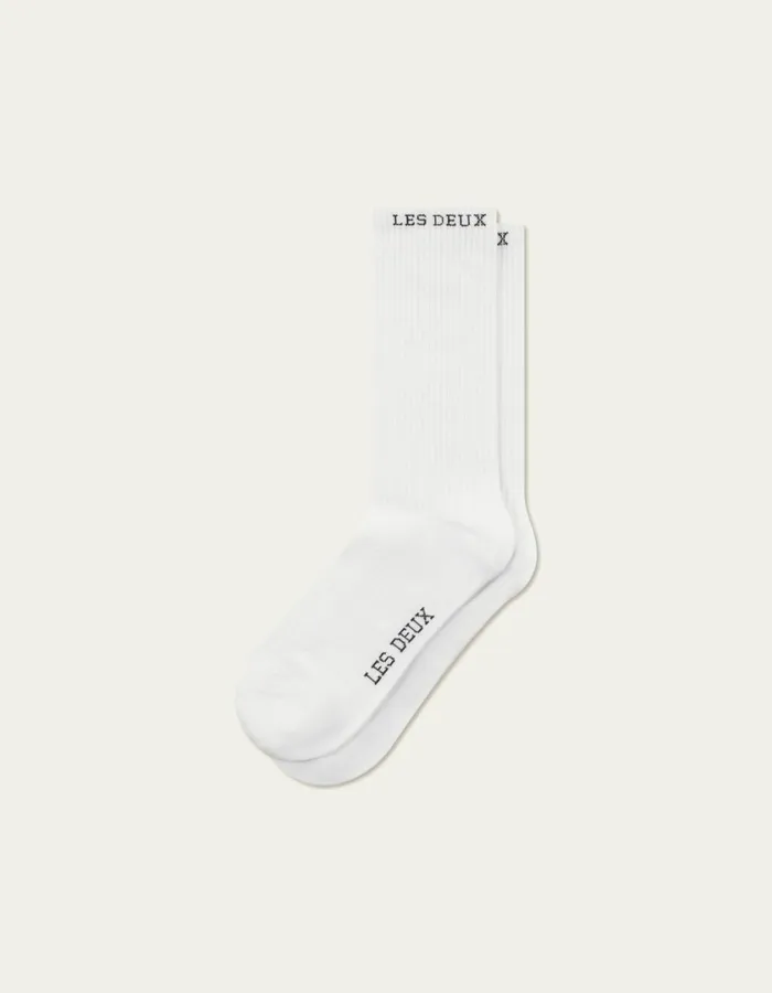 Men Wilfred Socks 8211 2Pack 8211 WhiteBlack Les Deux Underwear