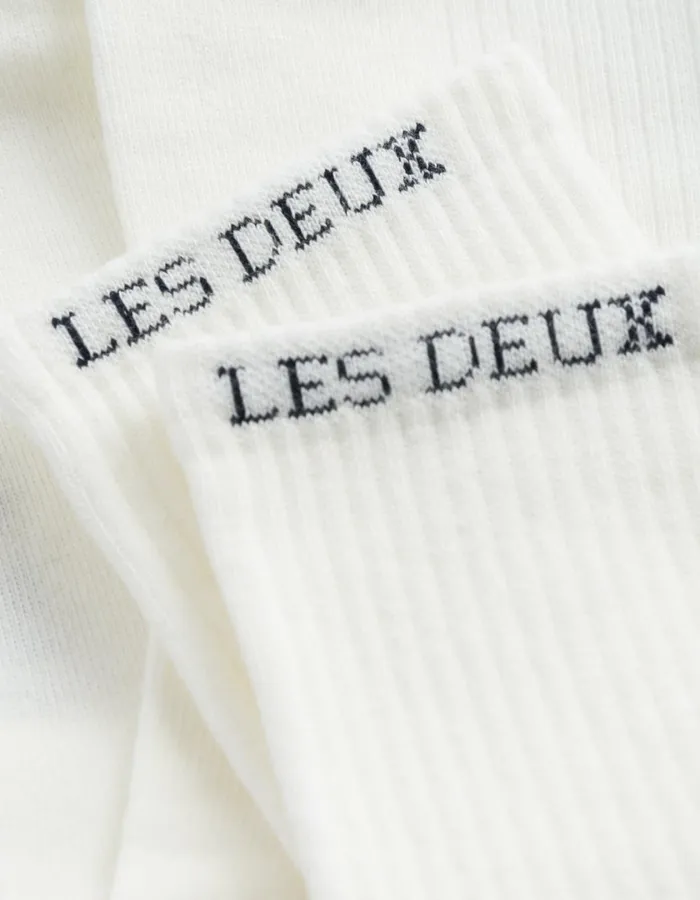Men Wilfred Socks 8211 2Pack 8211 WhiteBlack Les Deux Underwear