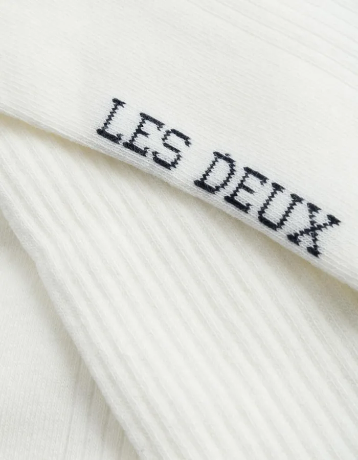 Men Wilfred Socks 8211 2Pack 8211 WhiteBlack Les Deux Underwear