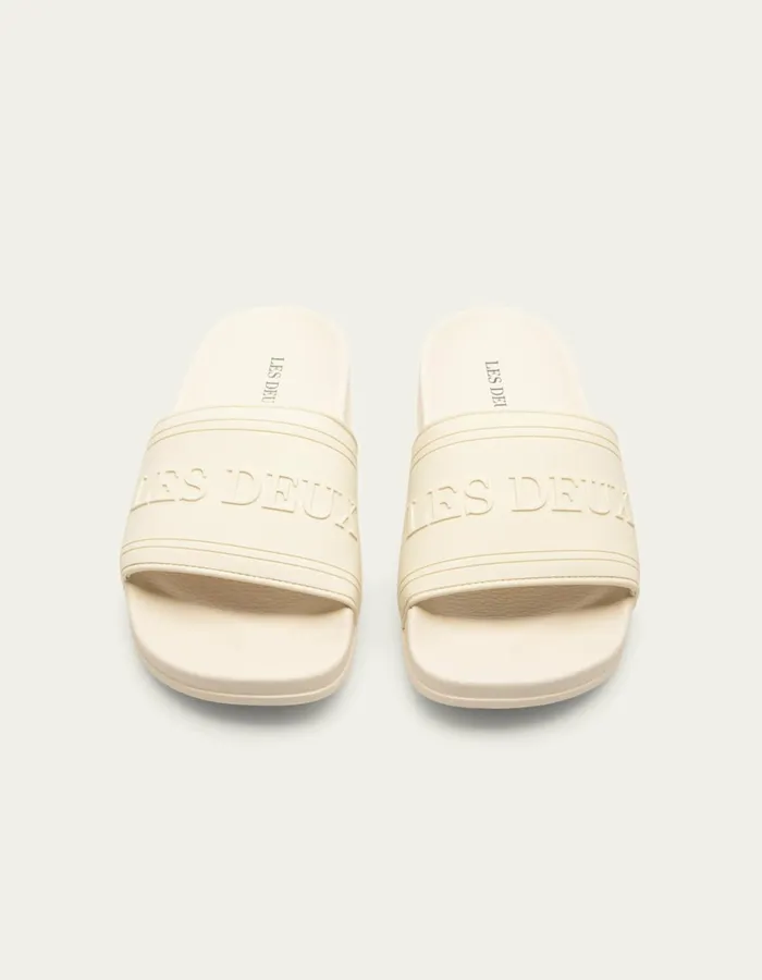 Men Wilton Pool Slide 8211 Ivory Les Deux Shoes