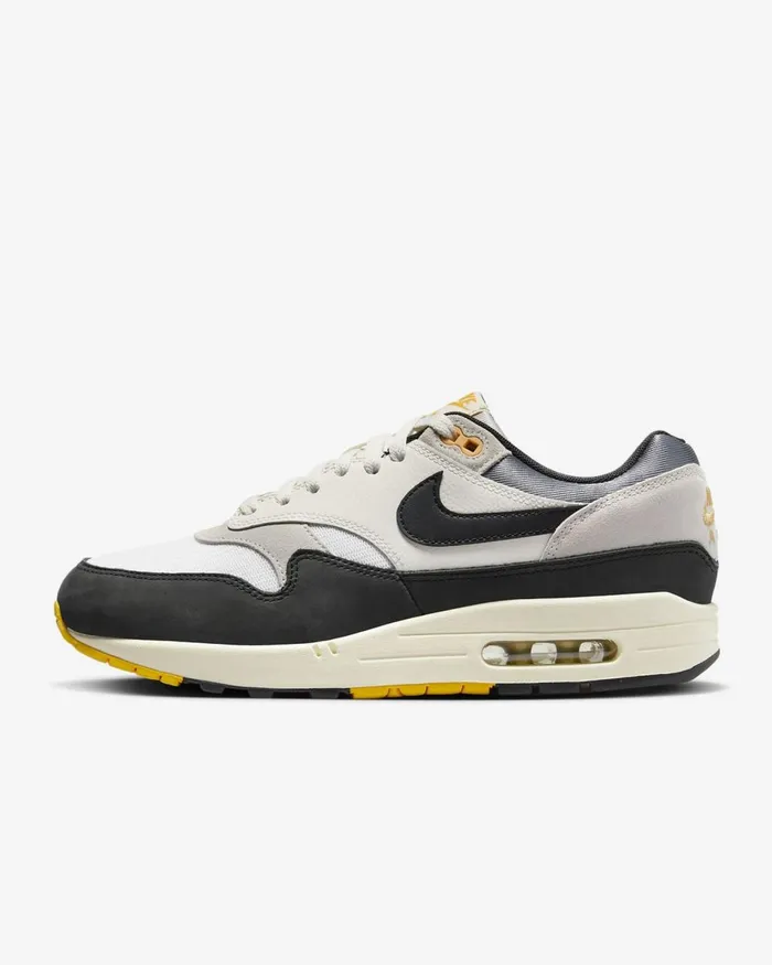 MenWomen Nike Lifestyle Air Max 1 Saillight Boneuniversity Goldblack