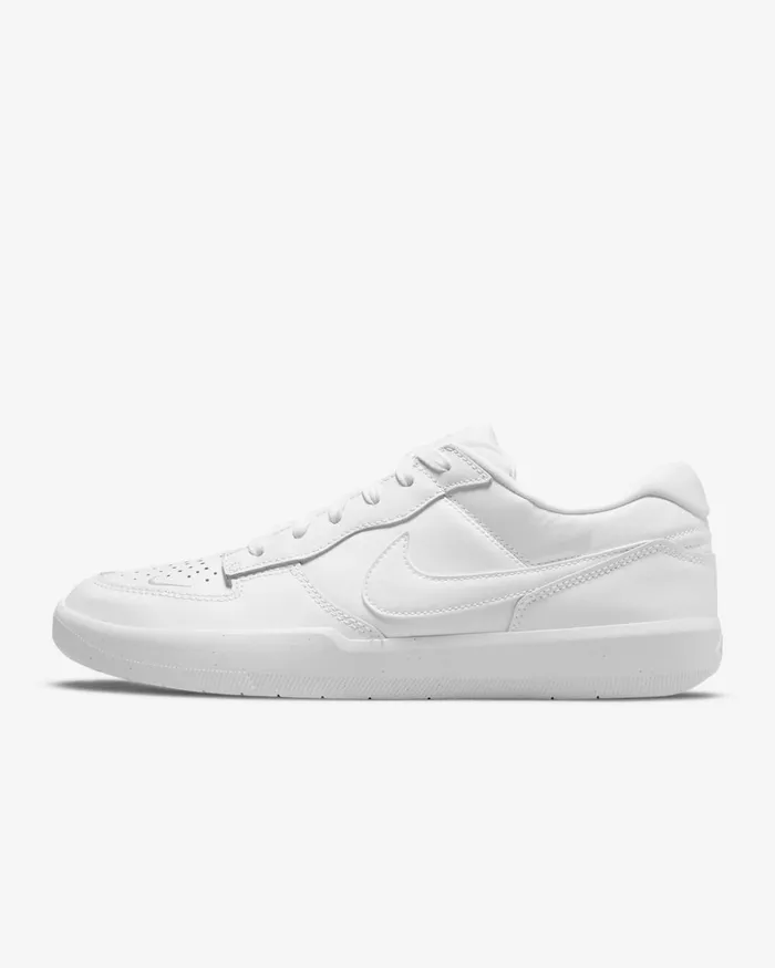 MenWomen Nike Lifestyle SB Force 58 Premium Whitewhitewhitewhite