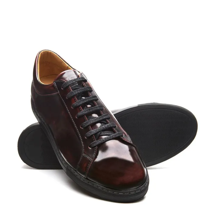 MenWomen Solovair Sneakers Burgundy Ruboff Sneaker 070