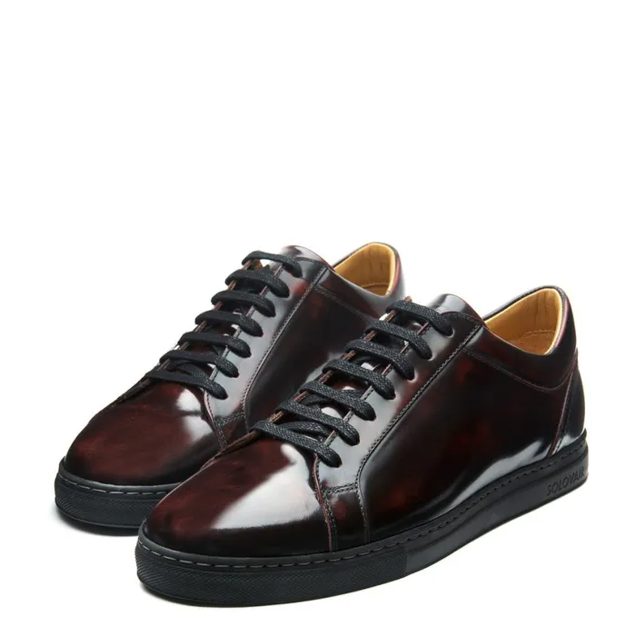 MenWomen Solovair Sneakers Burgundy Ruboff Sneaker 070