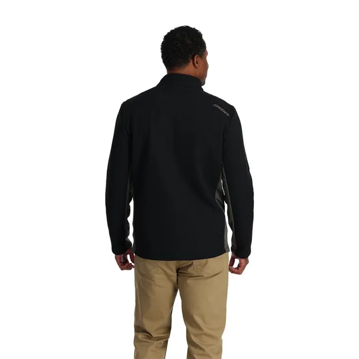 Mens Bandit Full Zip Black Spyder Fleece
