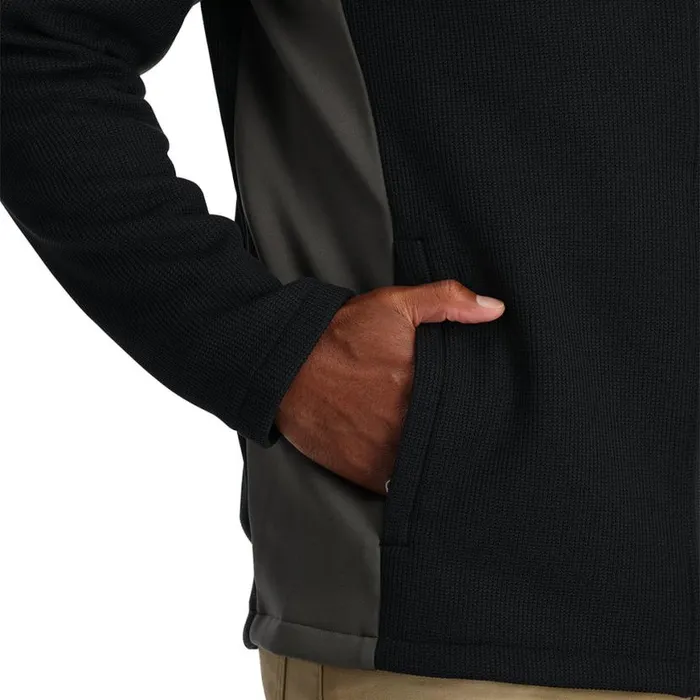 Mens Bandit Full Zip Black Spyder Fleece